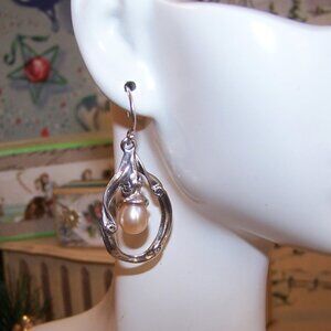 HAGAT GORALI HG Sterling Silver Cultured Pearl Dangle Earrings - Hook Findings